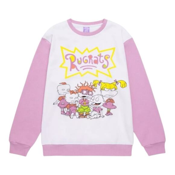 Boxlunch Rugrats Portrait Colorblock Crewneck Sweatshirt - Picture 1 of 5